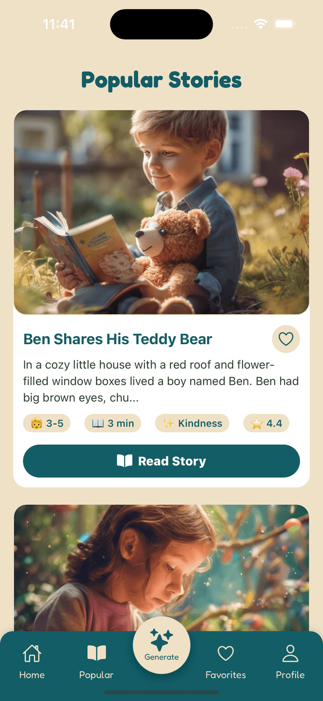 Popular Stories Screen